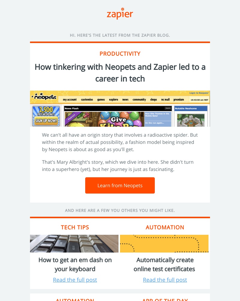 Accepting an invite on Zapier video screenshot