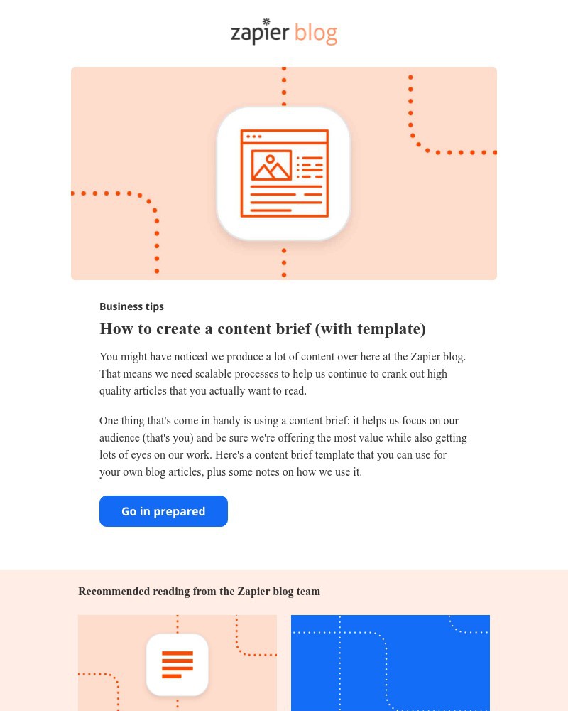 Zapier - How to create an effective content brief