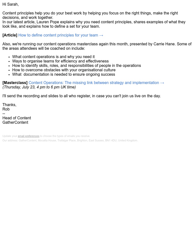 GatherContent - How to define content principles for your team