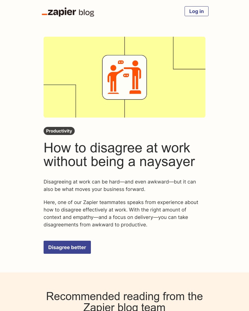Zapier - How to disagree at work