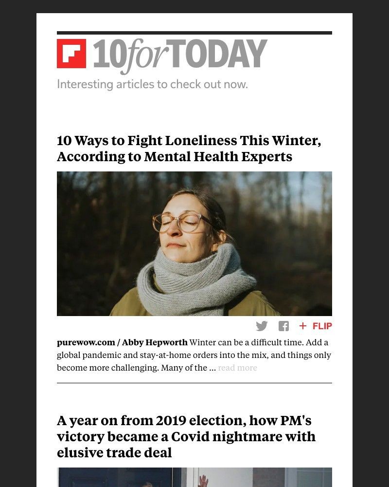Flipboard - How to fight loneliness this winter, according to mental health experts
