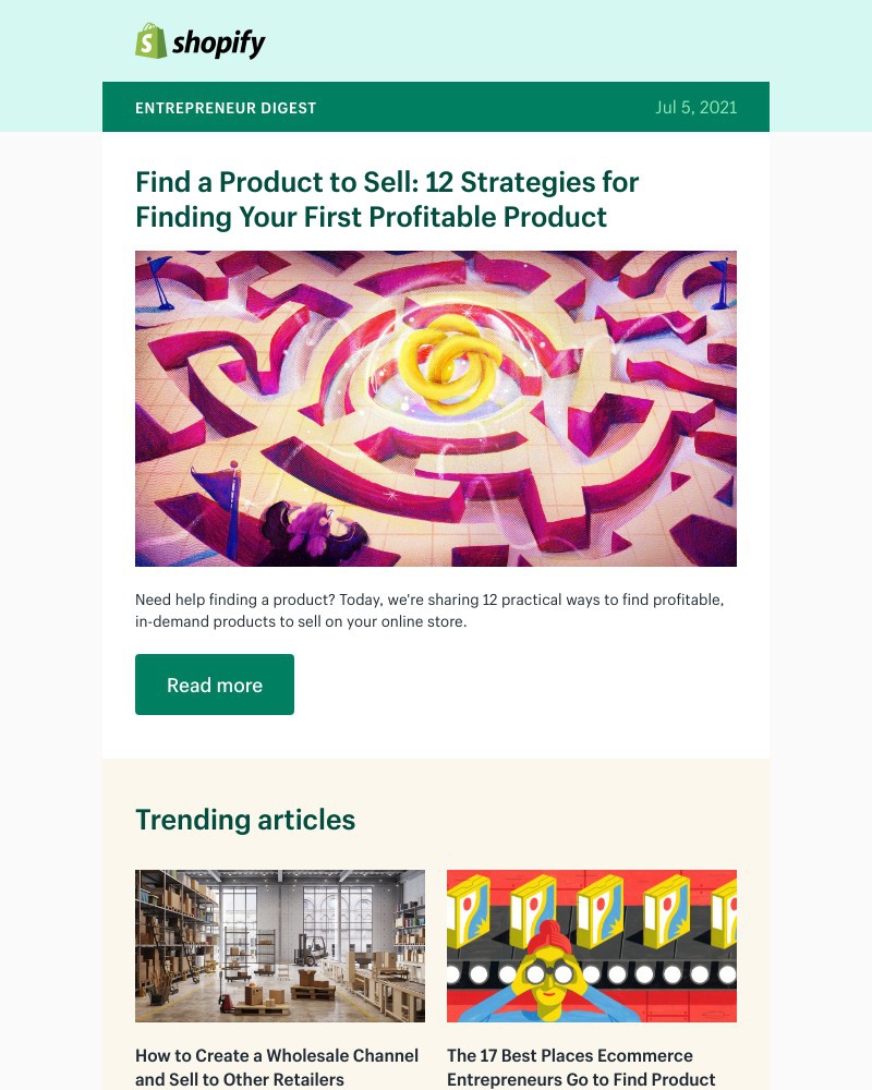 Shopify - How to find a product (free guide)