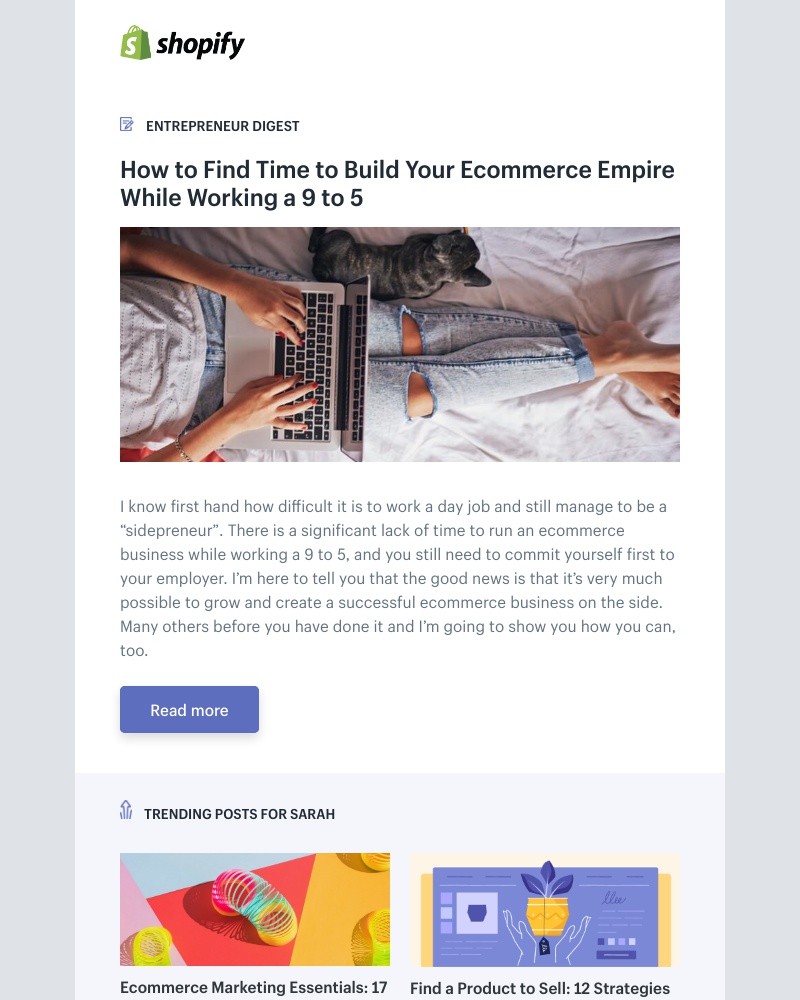 Shopify - How to Find Time to Build Your Ecommerce Empire While Working a 9 to 5