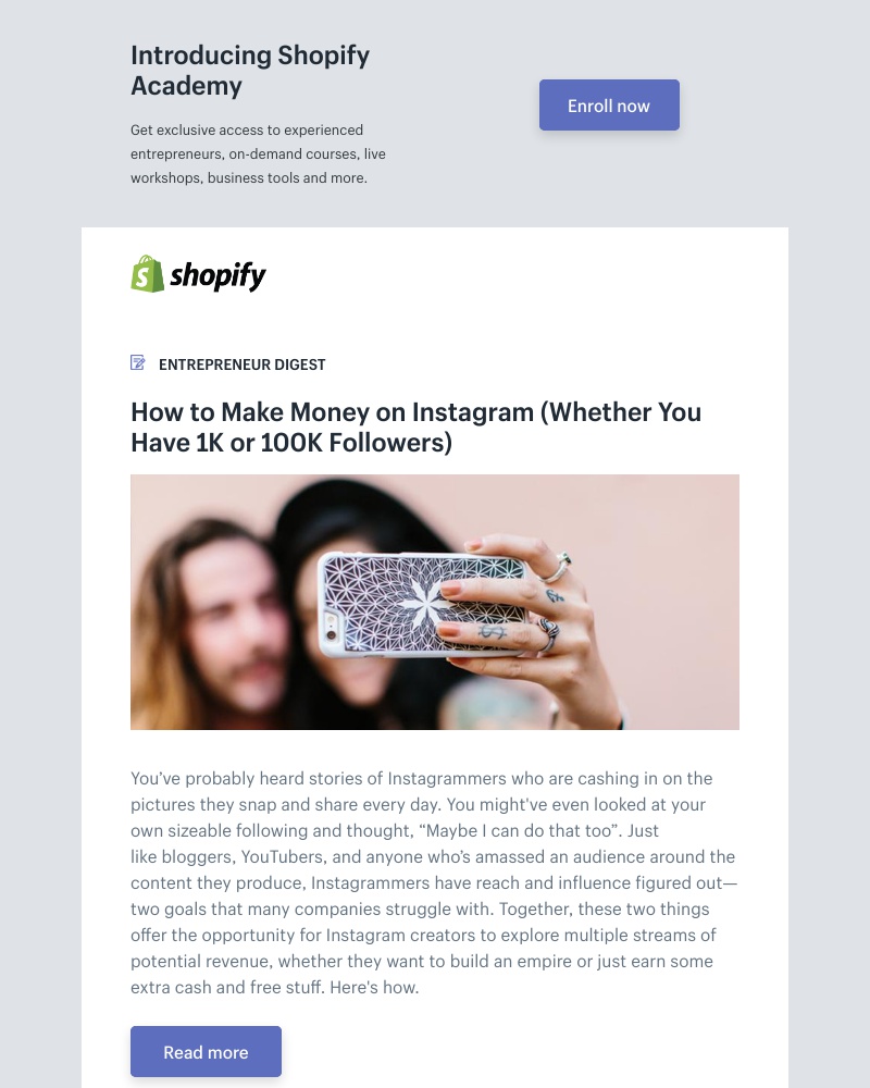 Shopify - How to Make Money on Instagram (Whether You Have 1K or 100K Followers)