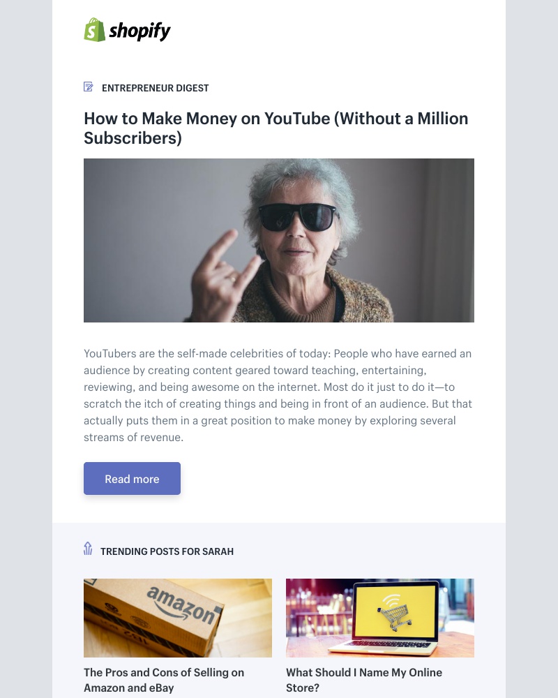 Shopify - How to Make Money on YouTube (Without a Million Subscribers)