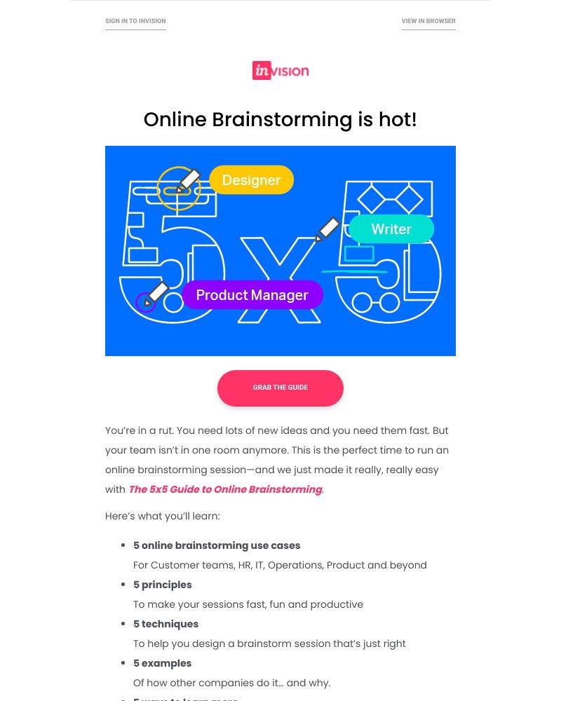 InVision - How to run an online brainstorm