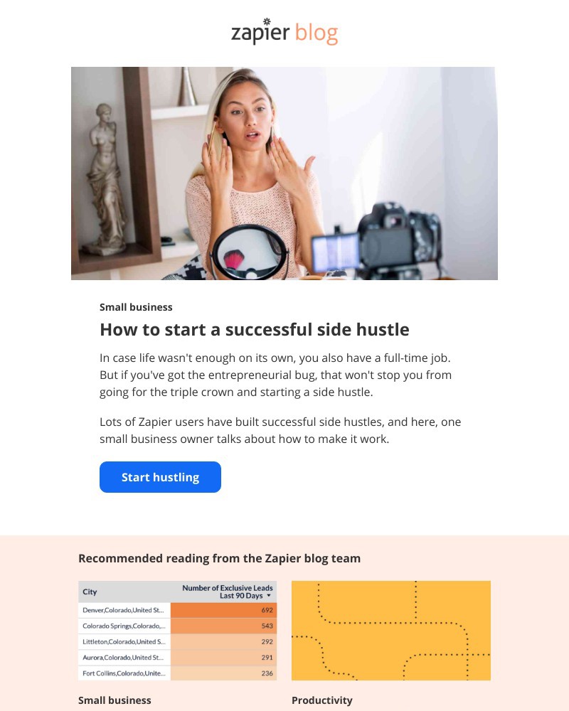 Zapier - How to start a successful side hustle
