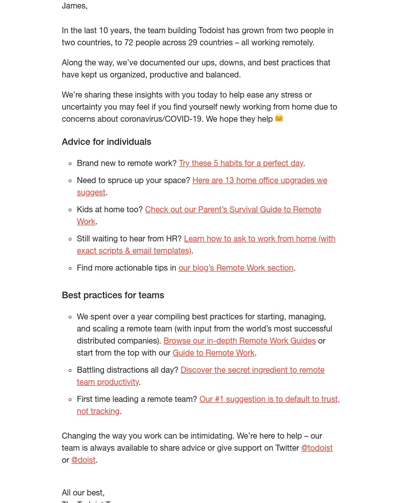 Todoist - 🏡 How to stay productive (and sane) when working from home