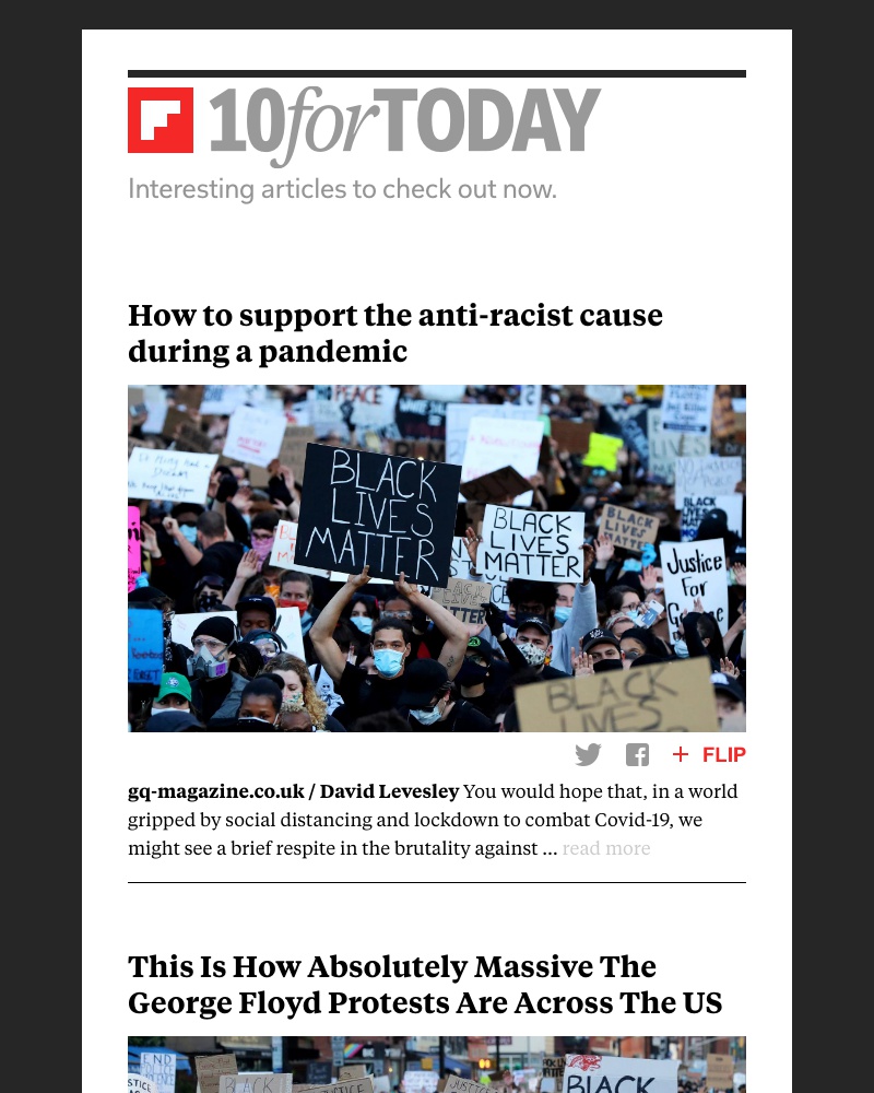 Flipboard - How to support the anti-racist cause during a pandemic