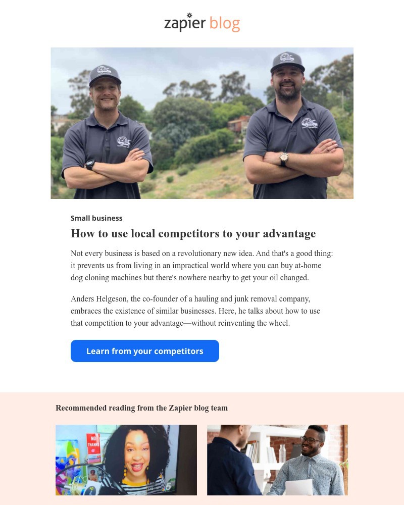 Zapier - How to use local competitors to your advantage