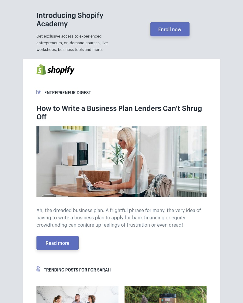 Shopify - How to Write a Business Plan
