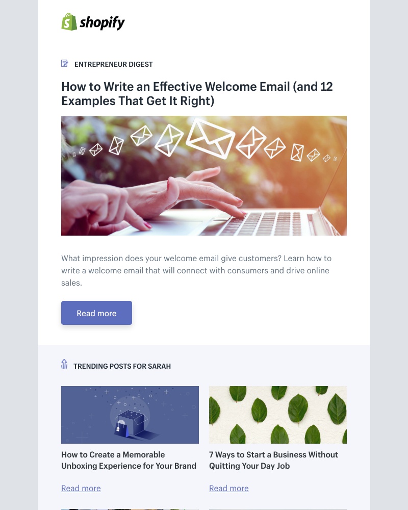 Shopify - How to Write an Effective Welcome Email (and 12 Examples That Get It Right)