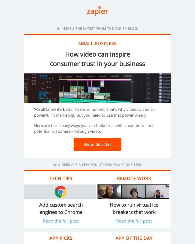 Zapier - How video can inspire consumer trust in your business