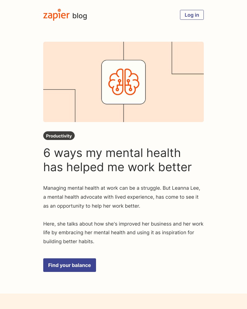 Zapier - How your mental health can help you work better