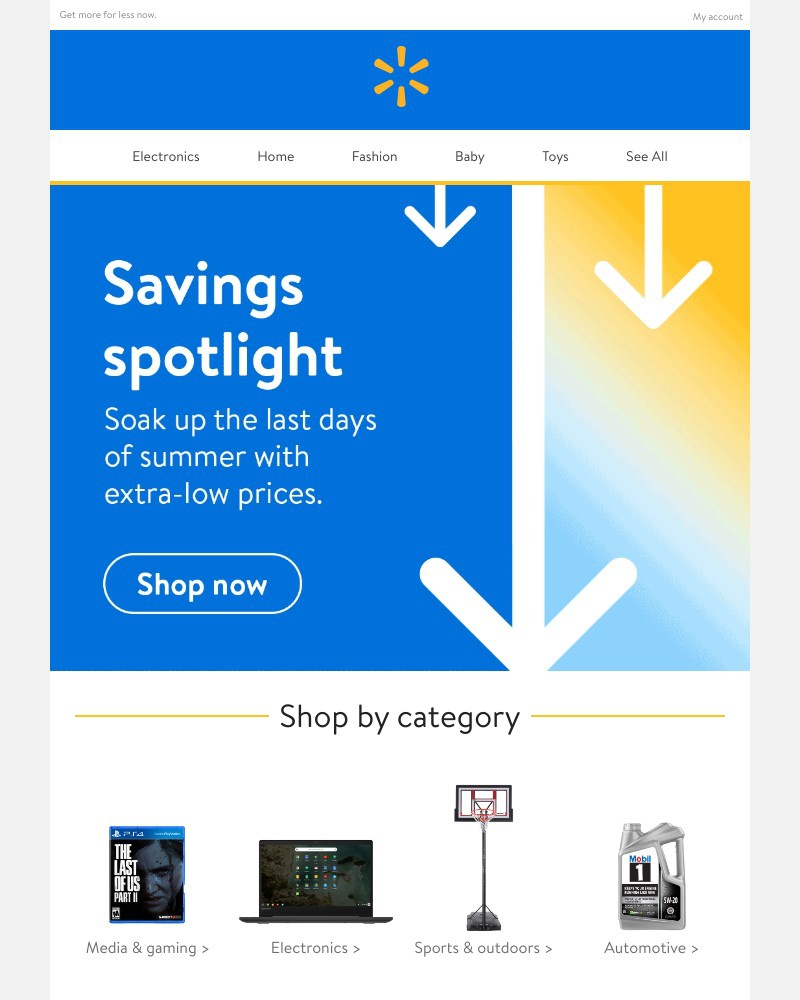 Walmart - Huge savings to send the season off in style 😎