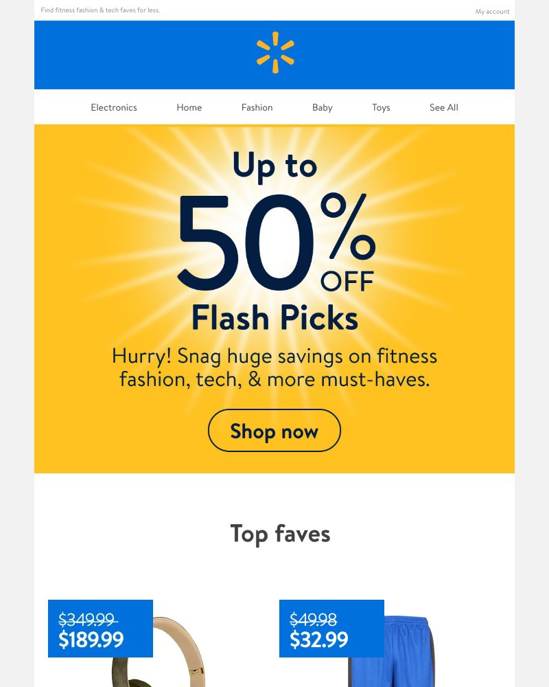 Walmart - Hurry! Grab up to 50% off with Flash Picks 🎊