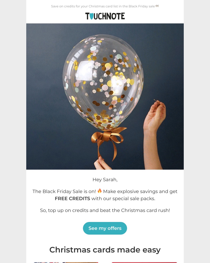 TouchNote - If you open one email this Black Friday… 👀