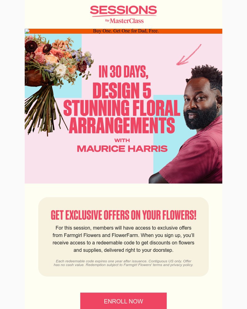  - In 30 days, make 5 stunning floral arrangements