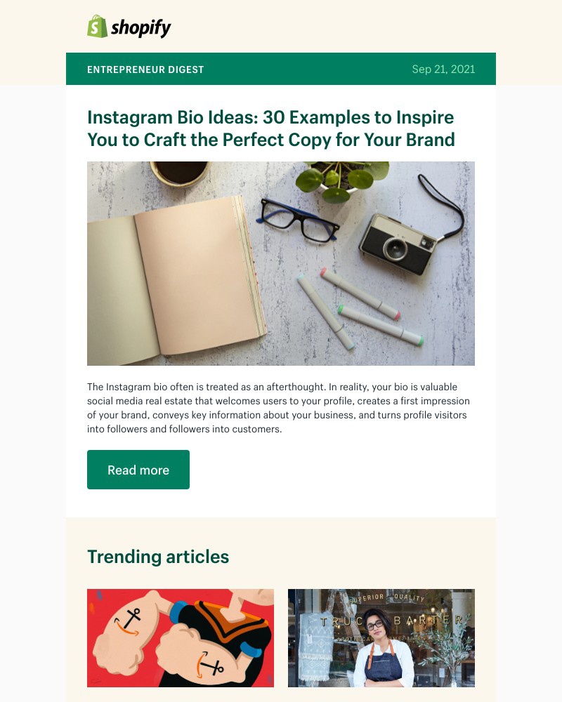Shopify - Instagram Bio Ideas: 30 Examples to Inspire You to Craft the Perfect Copy for Your Brand