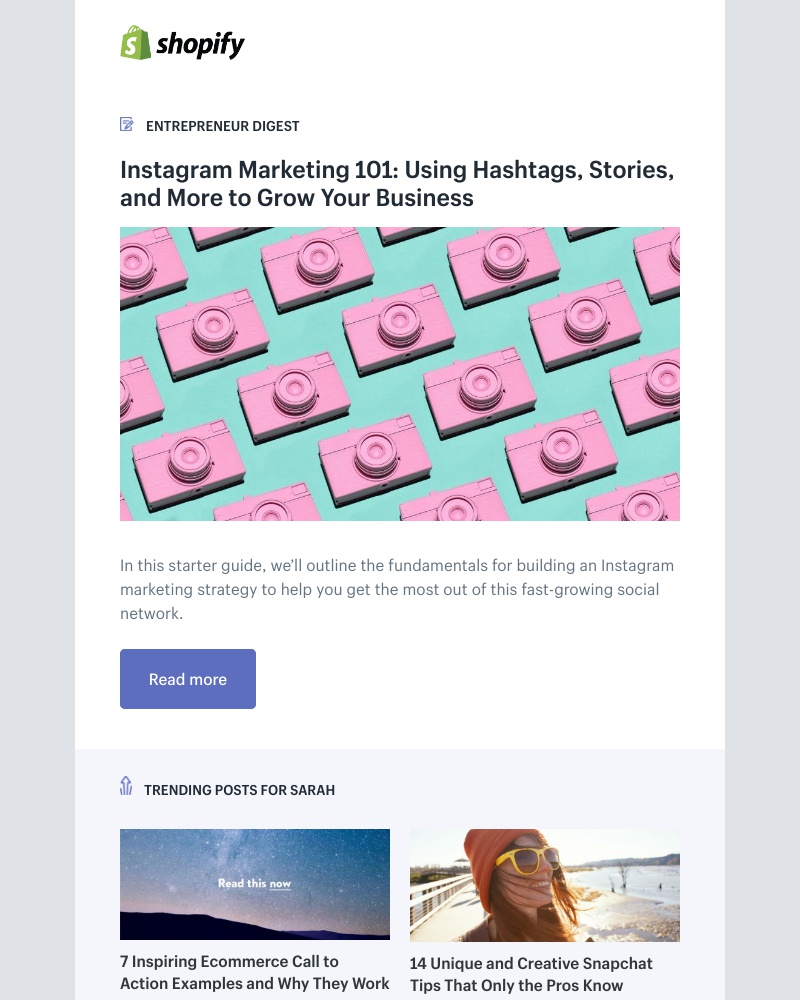 Shopify - Instagram Marketing 101: Using Hashtags, Stories, and More to Grow Your Business