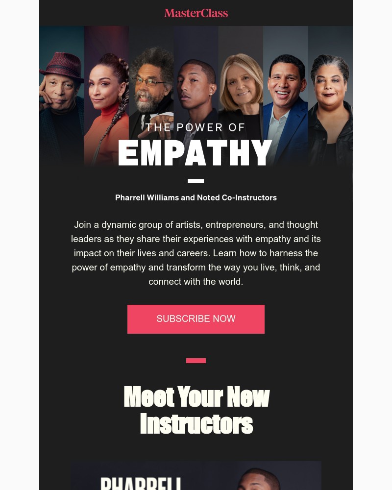  - Introducing: our first ever multi-instructor class on the power of empathy