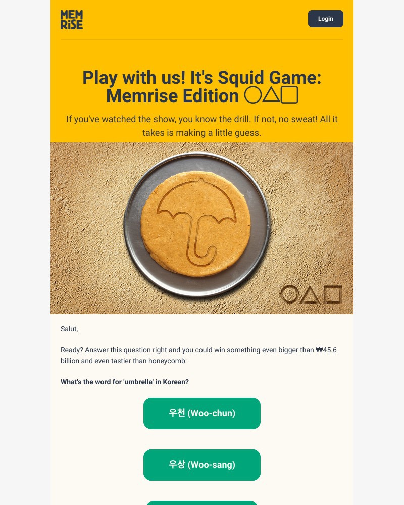Memrise - Introducing Squid Game: Memrise Edition ◯△▢