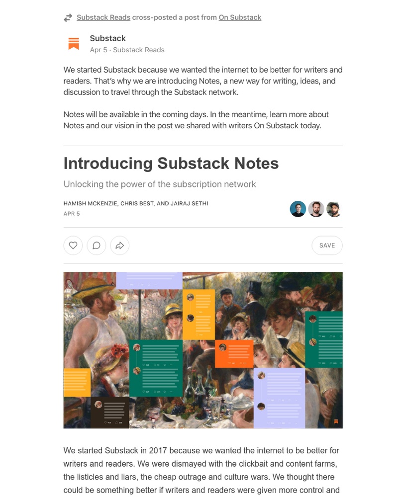 Substack - Introducing Substack Notes