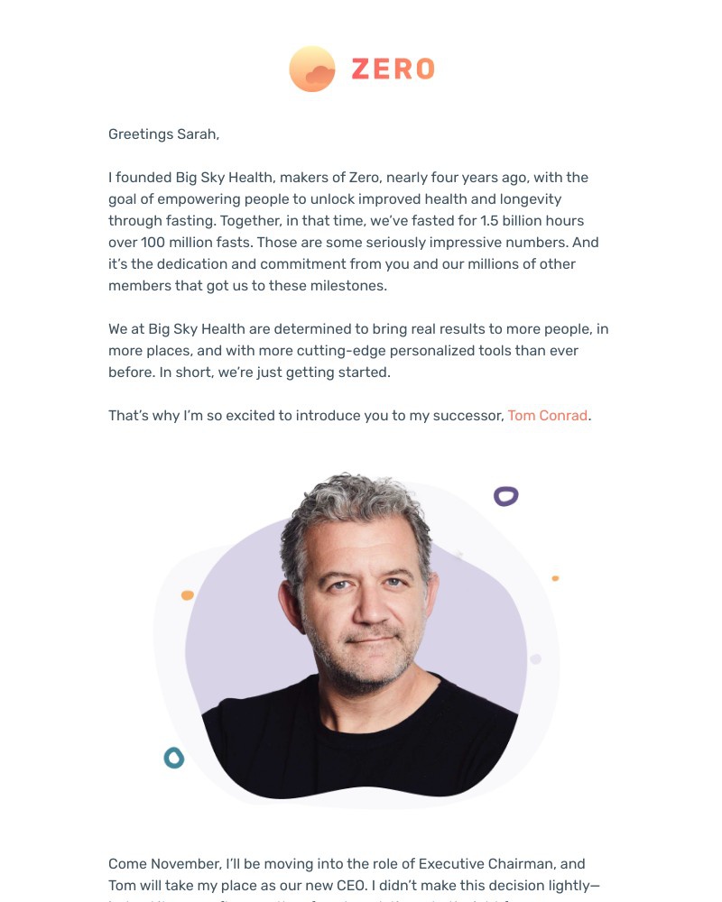 Zero - Introducing Tom Conrad, Zero’s next CEO