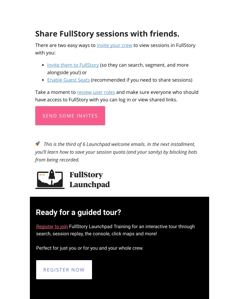 Fullstory - Invite a friend (or two) to join your FullStory crew