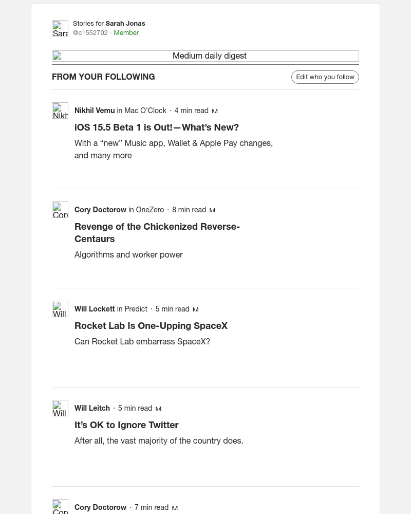Medium - iOS 15.5 Beta 1 is Out! — What’s New? | Nikhil Vemu in Mac O’Clock
