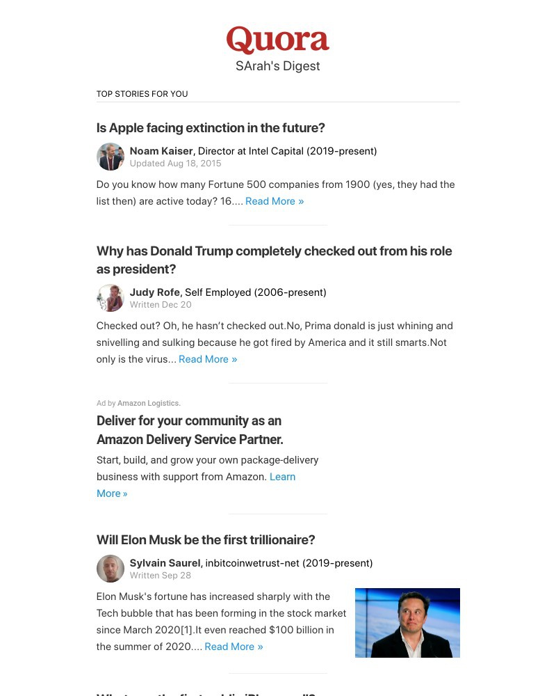 Quora - Is Apple facing extinction in the future?