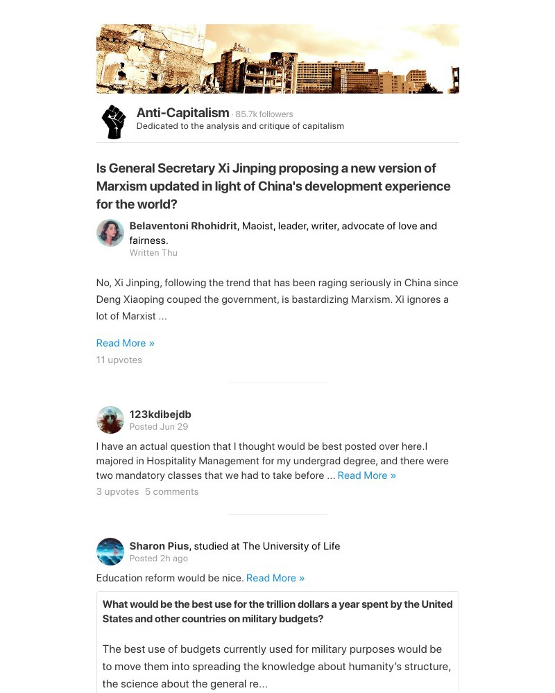 Quora - Is General Secretary Xi Jinping proposing a new version of Marxism updated in light of China's development experience for the world?