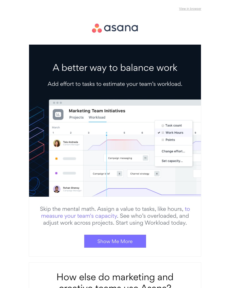 Asana - Is work fairly distributed across your team?