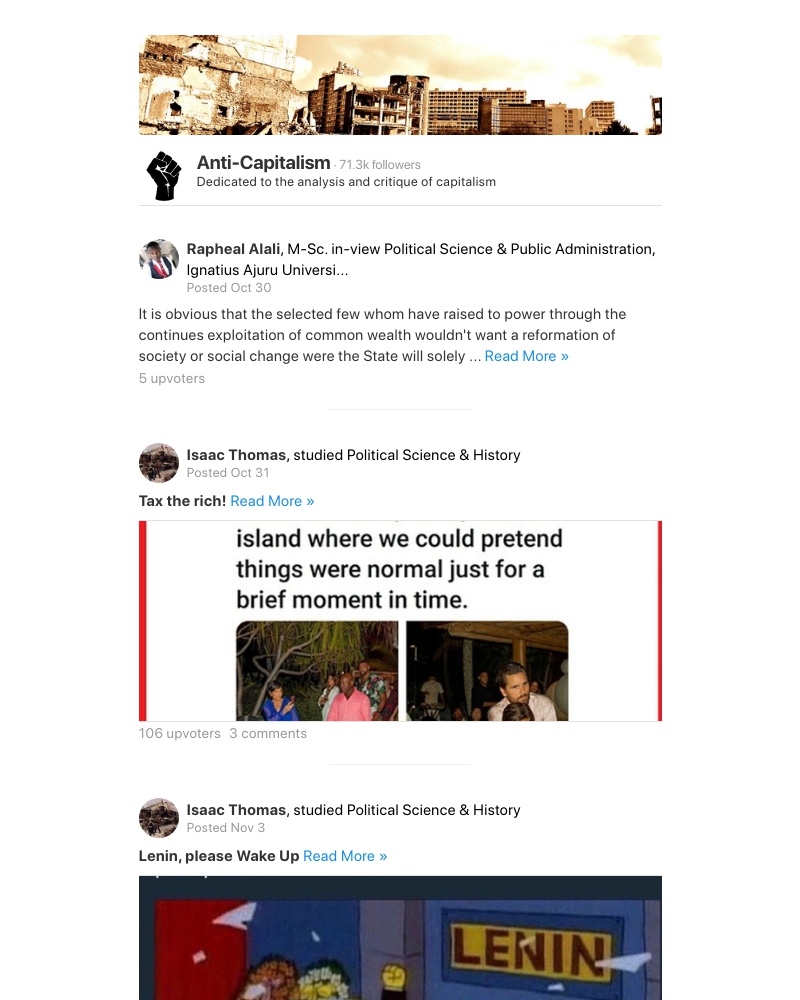 Quora - It is obvious that the selected few whom have raised to power through the continues exploitation of common wealth wouldn't want a reformation of socie