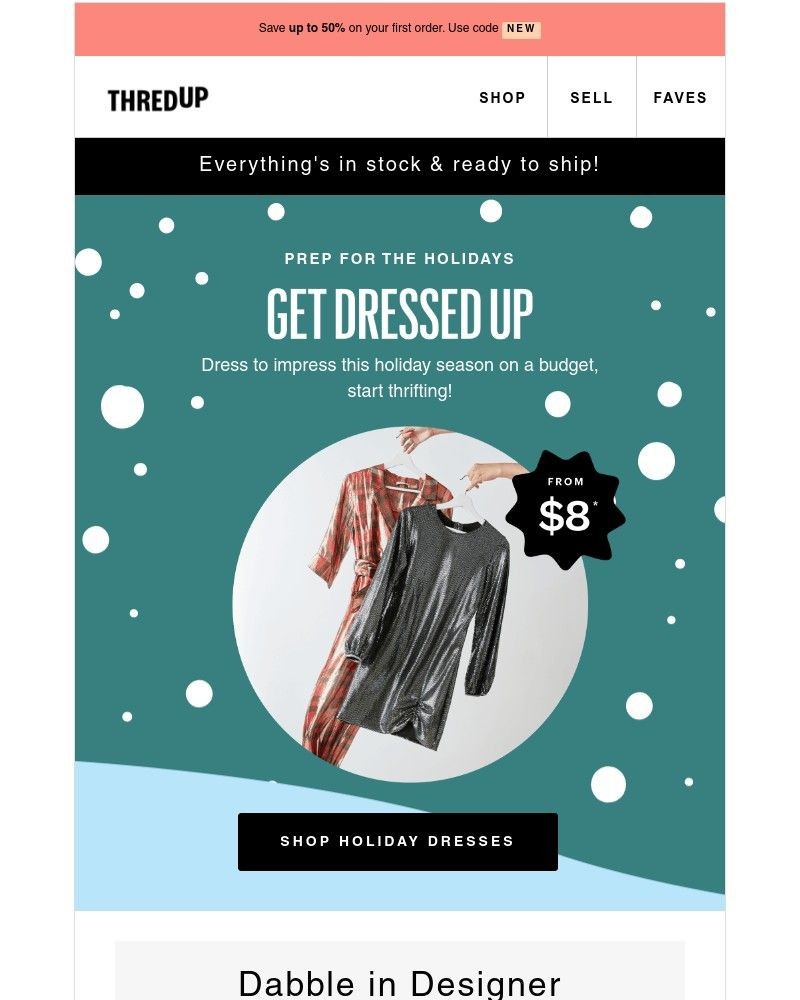 thredUP - It's a holiday 👗 extravaganza 💃