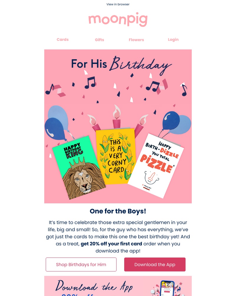 Moonpig - It’s his birthday! 👴🧔👦