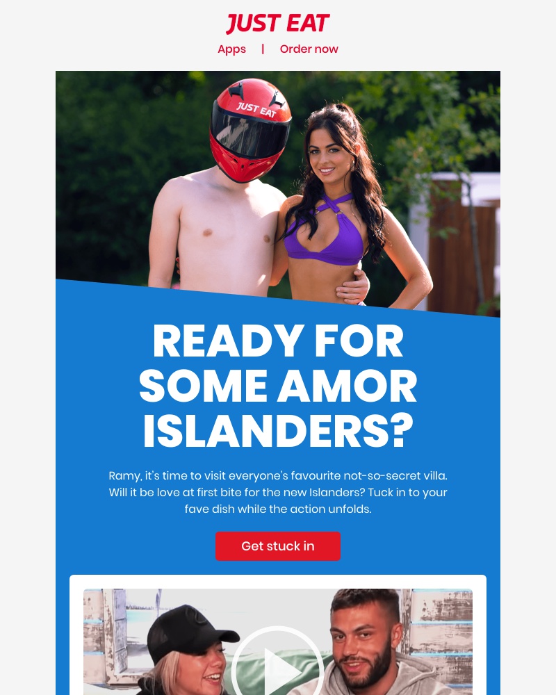 Just Eat - It’s time to leave for Casa Amor! 🏝️😱