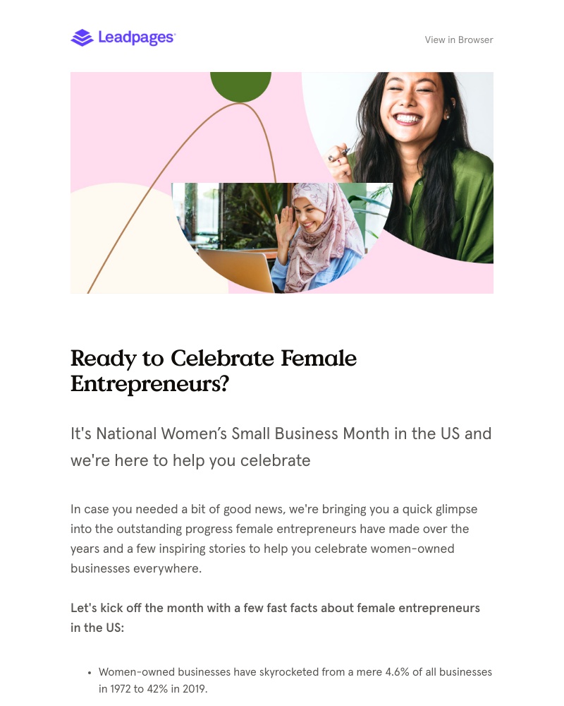 Leadpages - It's Women's Small Business Month — you ready?