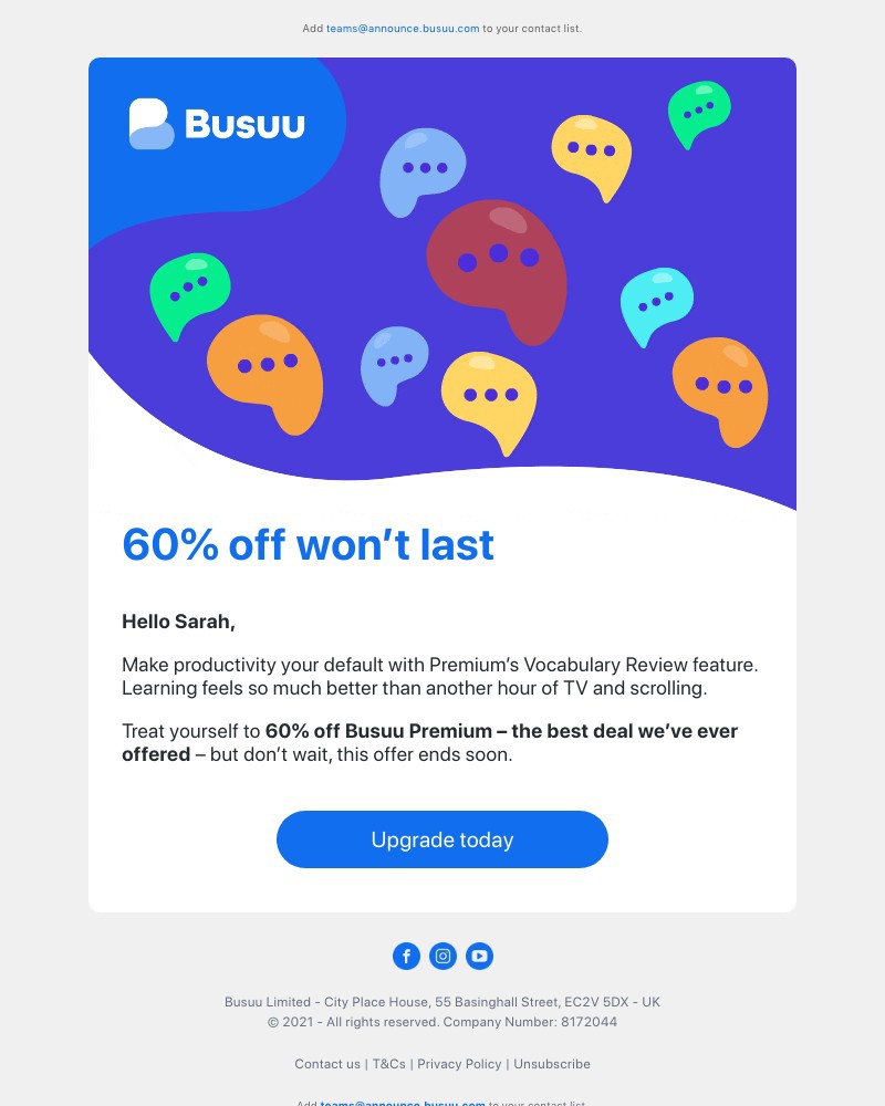 Busuu - It’s your lucky day 🧚‍♂️ The 60% off Premium fairy is here 