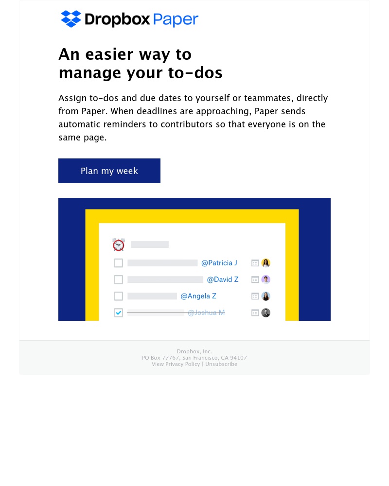 Dropbox Paper - James, check ✅this off your to-do list
