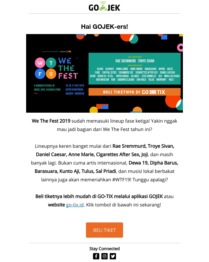 Go-Jek - Jangan lewatkan festival musik paling seru di tahun ini!