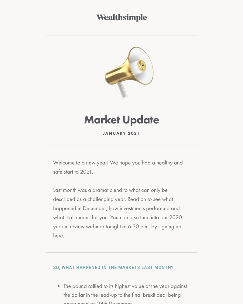 Wealthsimple - January Market Update