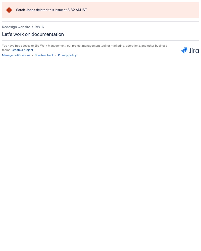 Jira - [JIRA] (RW-6) Let's work on documentation