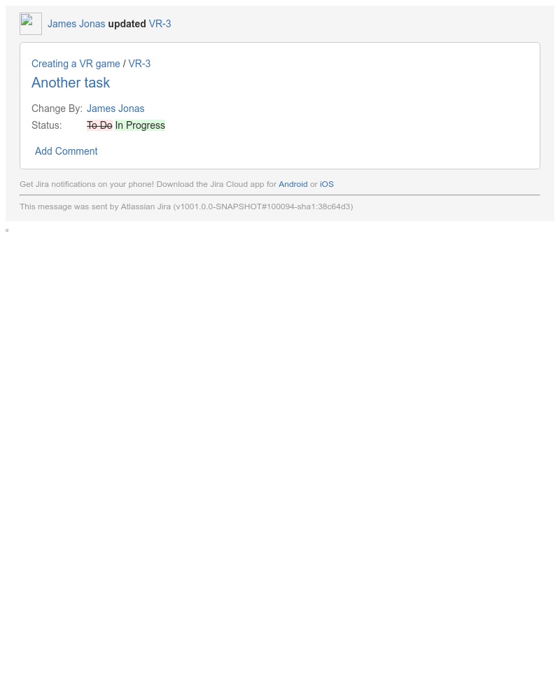 Jira - [JIRA] (VR-3) Another task