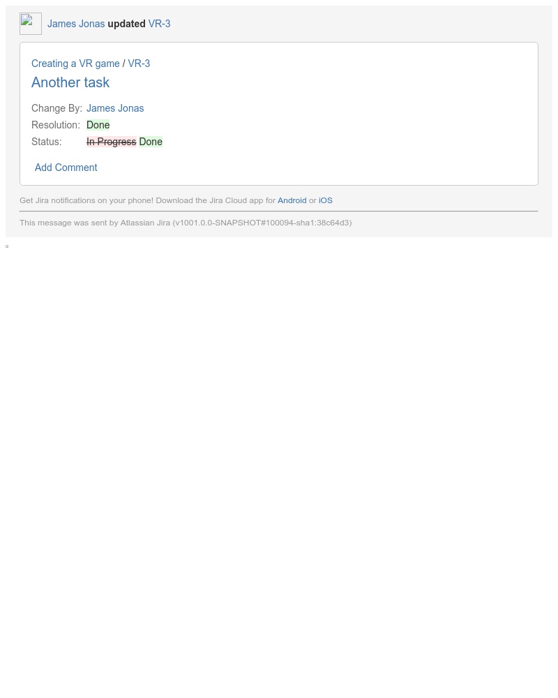 Jira - [JIRA] (VR-3) Another task