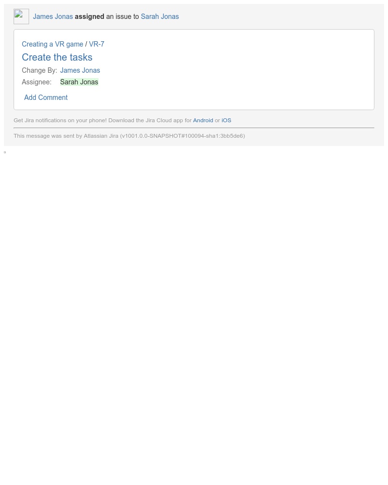 Jira - [JIRA] (VR-7) Create the tasks