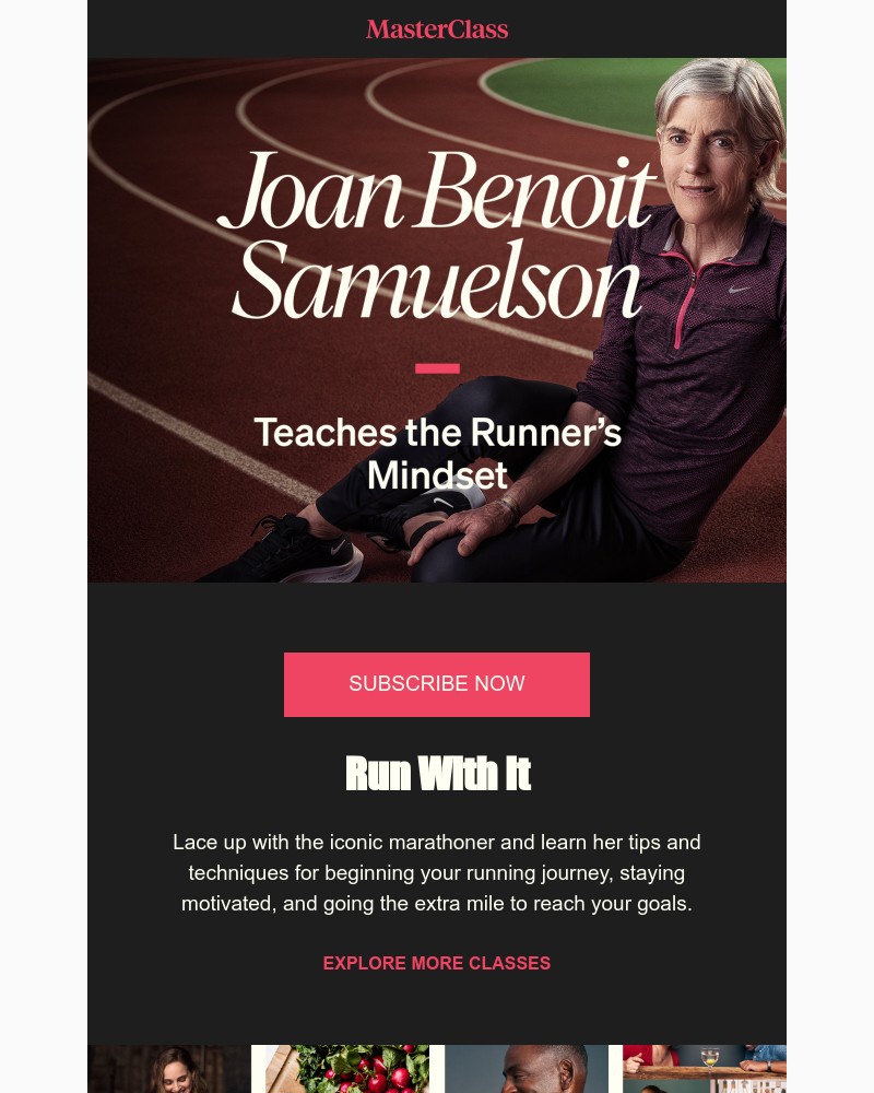 - Joan Benoit Samuelson is your new instructor