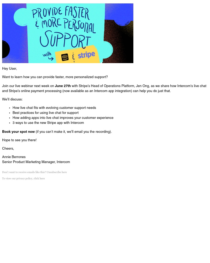 Intercom - Join our webinar on providing better support