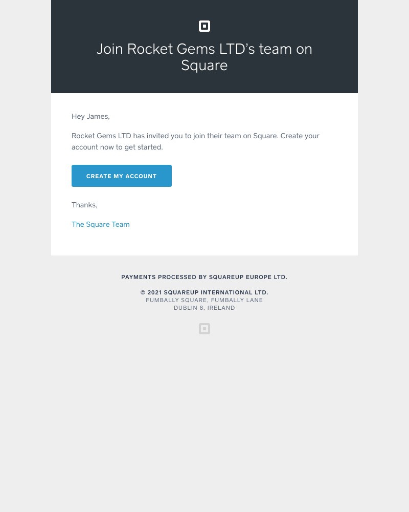 Accepting an invite on Square video screenshot
