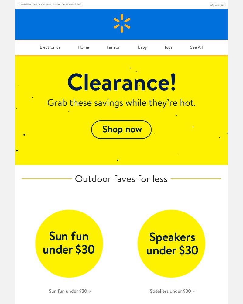 Walmart - July CLEARANCE is on ☀️